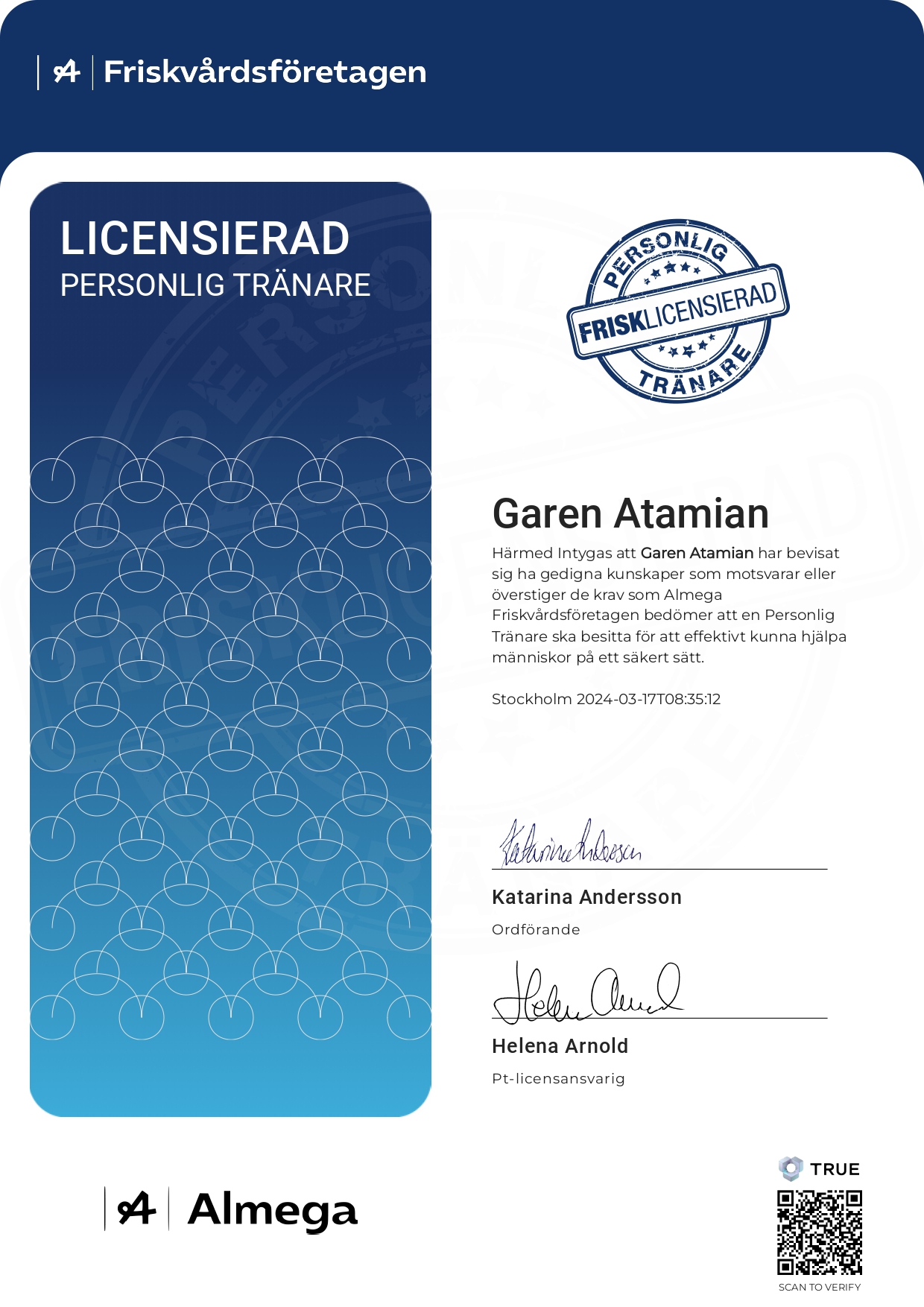 Licensierad Personlig Tränare — Almega
